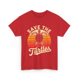 Save the Turtles Marine Life Conservation T-Shirt - Red