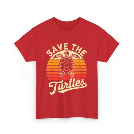 Save the Turtles Marine Life Conservation T-Shirt - Red