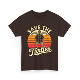 Save the Turtles Marine Life Conservation T-Shirt - Dark Chocolate