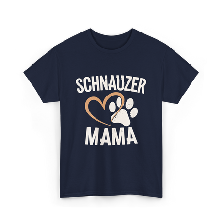 Schnauzer Mama Dog Lover T-Shirt - Navy