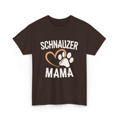 Schnauzer Mama Dog Lover T-Shirt - Dark Chocolate