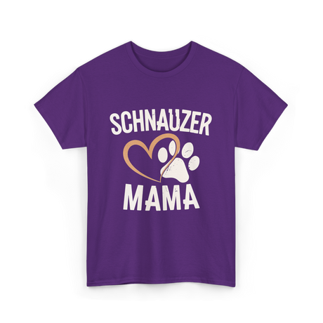 Schnauzer Mama Dog Lover T-Shirt - Purple