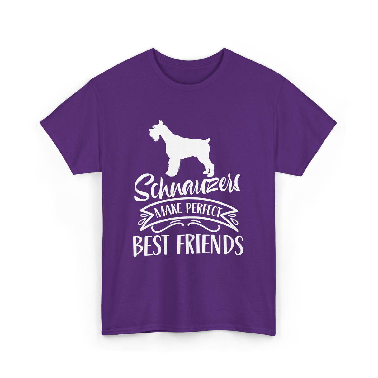 Schnauzers Make Perfect Friends Schnauzer T-Shirt - Purple