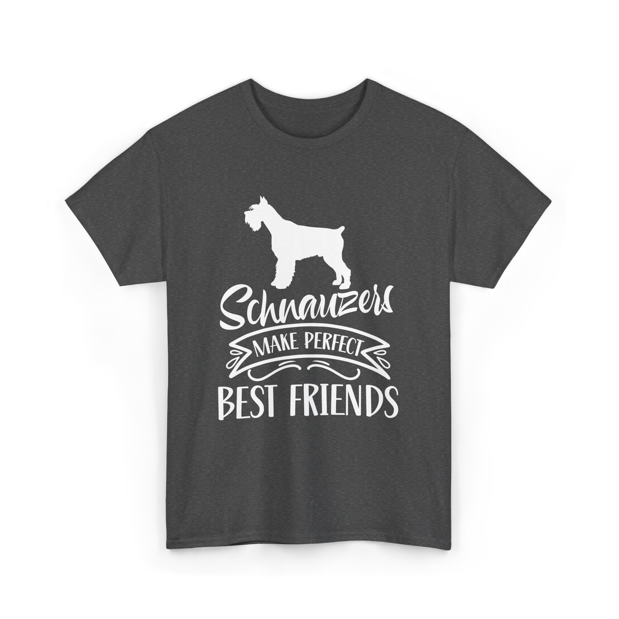 Schnauzers Make Perfect Friends Schnauzer T-Shirt - Dark Heather