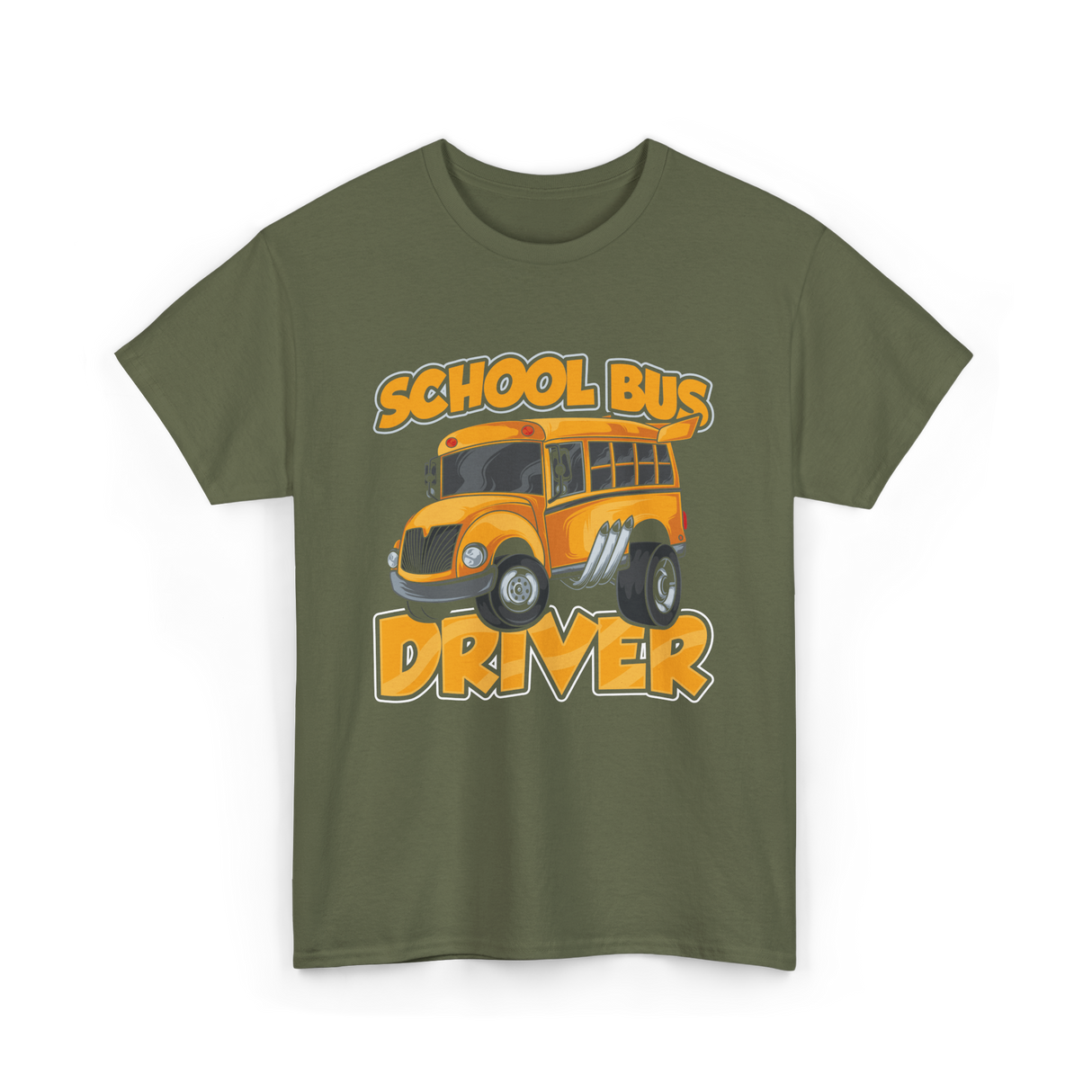 School Bus Driver Bus Driver T-Shirt - Military Green