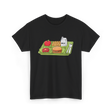 School Lunch Tray Lunch Lady T-Shirt - Black