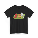 School Lunch Tray Lunch Lady T-Shirt - Black