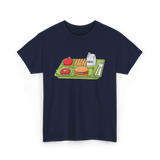 School Lunch Tray Lunch Lady T-Shirt - Navy