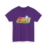 School Lunch Tray Lunch Lady T-Shirt - Purple