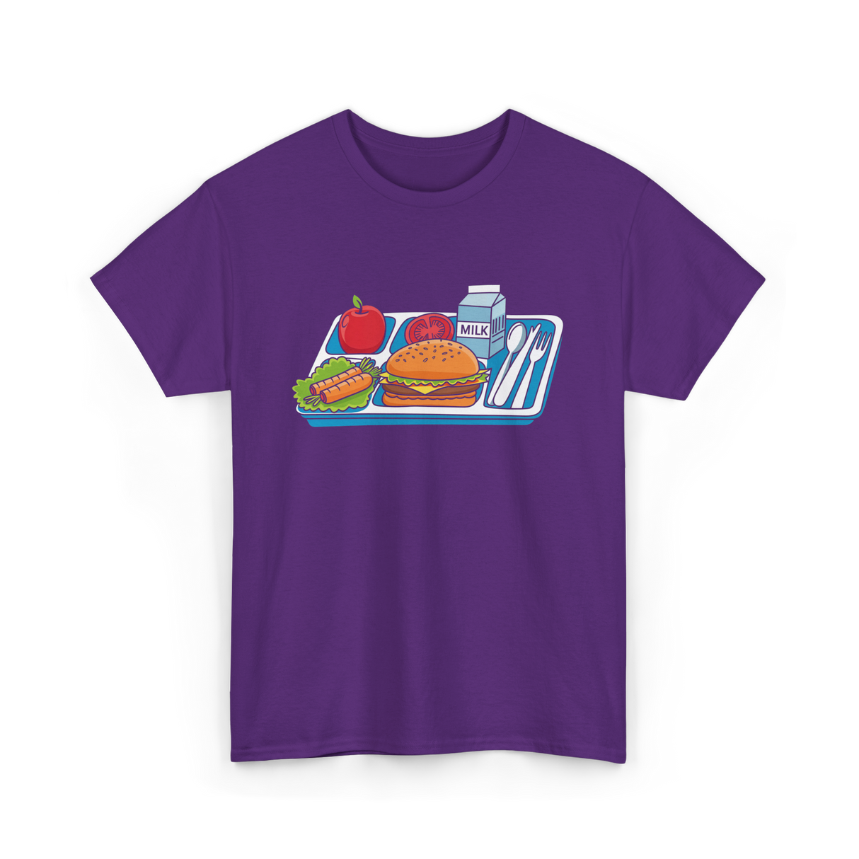 School Lunch Tray School Lunch Lady T-Shirt - Purple