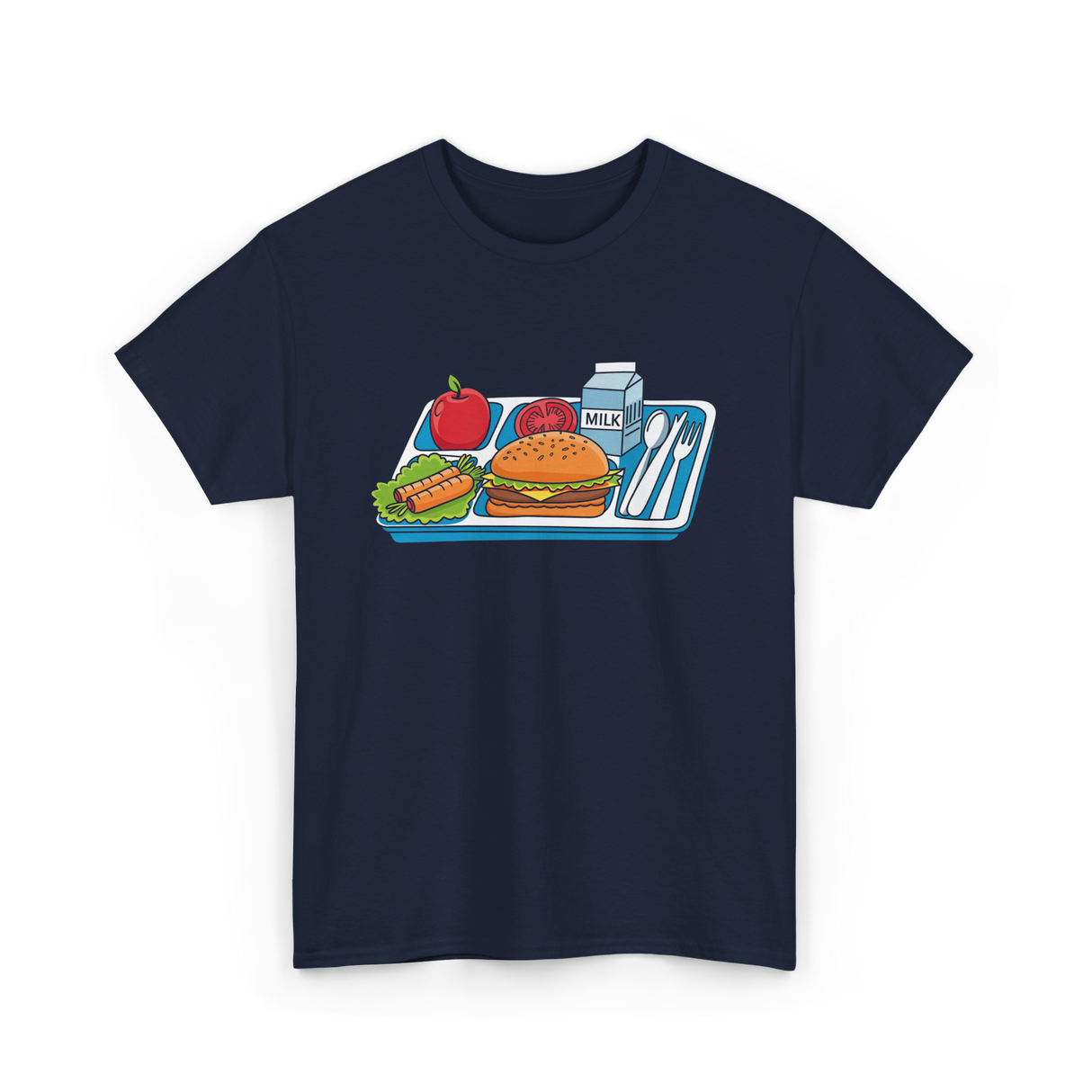 School Lunch Tray School Lunch Lady T-Shirt - Navy