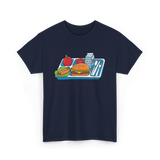 School Lunch Tray School Lunch Lady T-Shirt - Navy