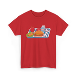 School Lunch Tray School Lunch Lady T-Shirt - Red