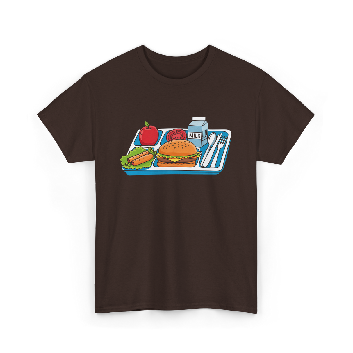 School Lunch Tray School Lunch Lady T-Shirt - Dark Chocolate