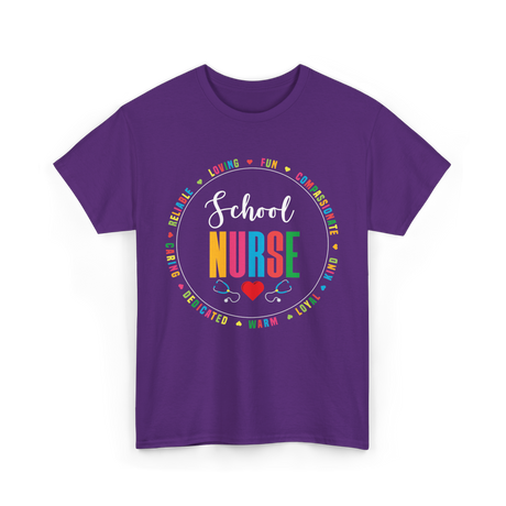 School Nurse Nurse Nurses T-Shirt - Purple