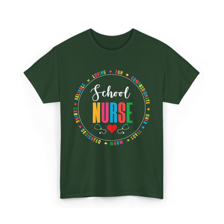 School Nurse Nurse Nurses T-Shirt - Forest Green