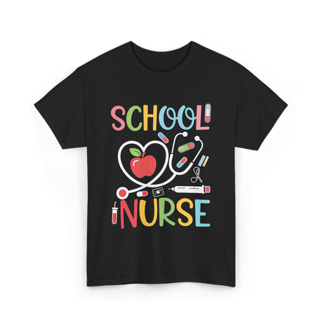 School Nurse Nursing Care T-Shirt - Black