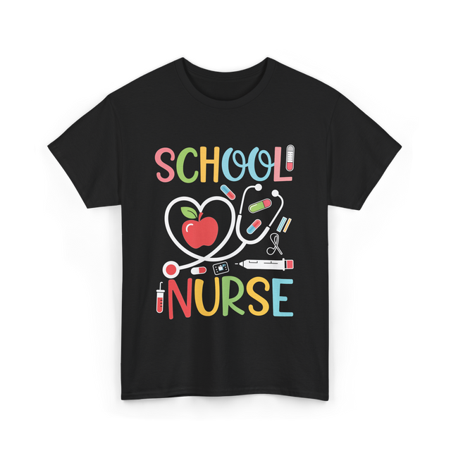 School Nurse Nursing Care T-Shirt - Black