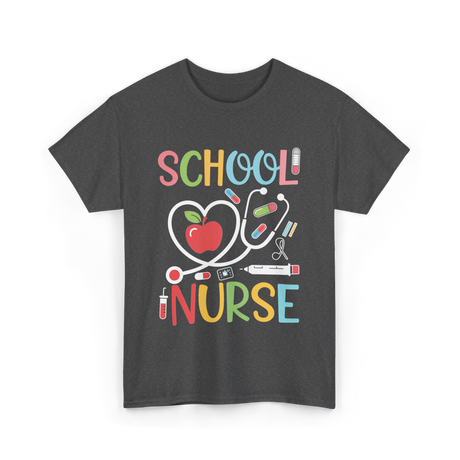 School Nurse Nursing Care T-Shirt - Dark Heather