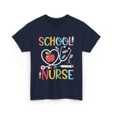 School Nurse Nursing Care T-Shirt - Navy