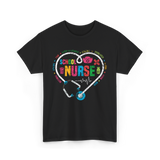 School Nurse Nursing Healthcare T-Shirt - Black