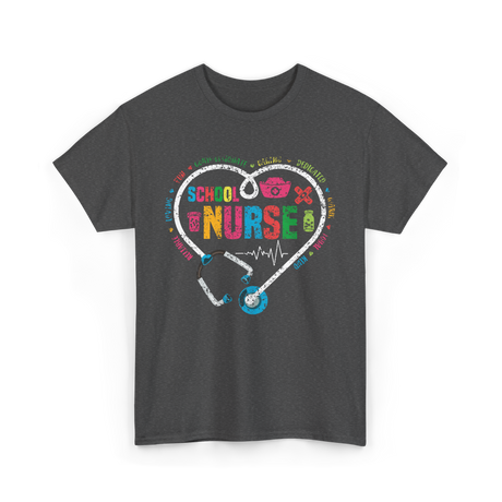 School Nurse Nursing Healthcare T-Shirt - Dark Heather