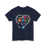 School Nurse Nursing Healthcare T-Shirt - Navy