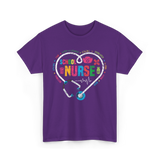 School Nurse Nursing Healthcare T-Shirt - Purple