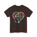 School Nurse Nursing Healthcare T-Shirt - Dark Chocolate