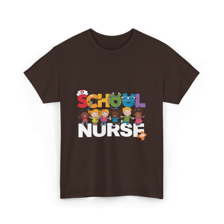 School Nurse Nursing Kids T-Shirt - Dark Chocolate