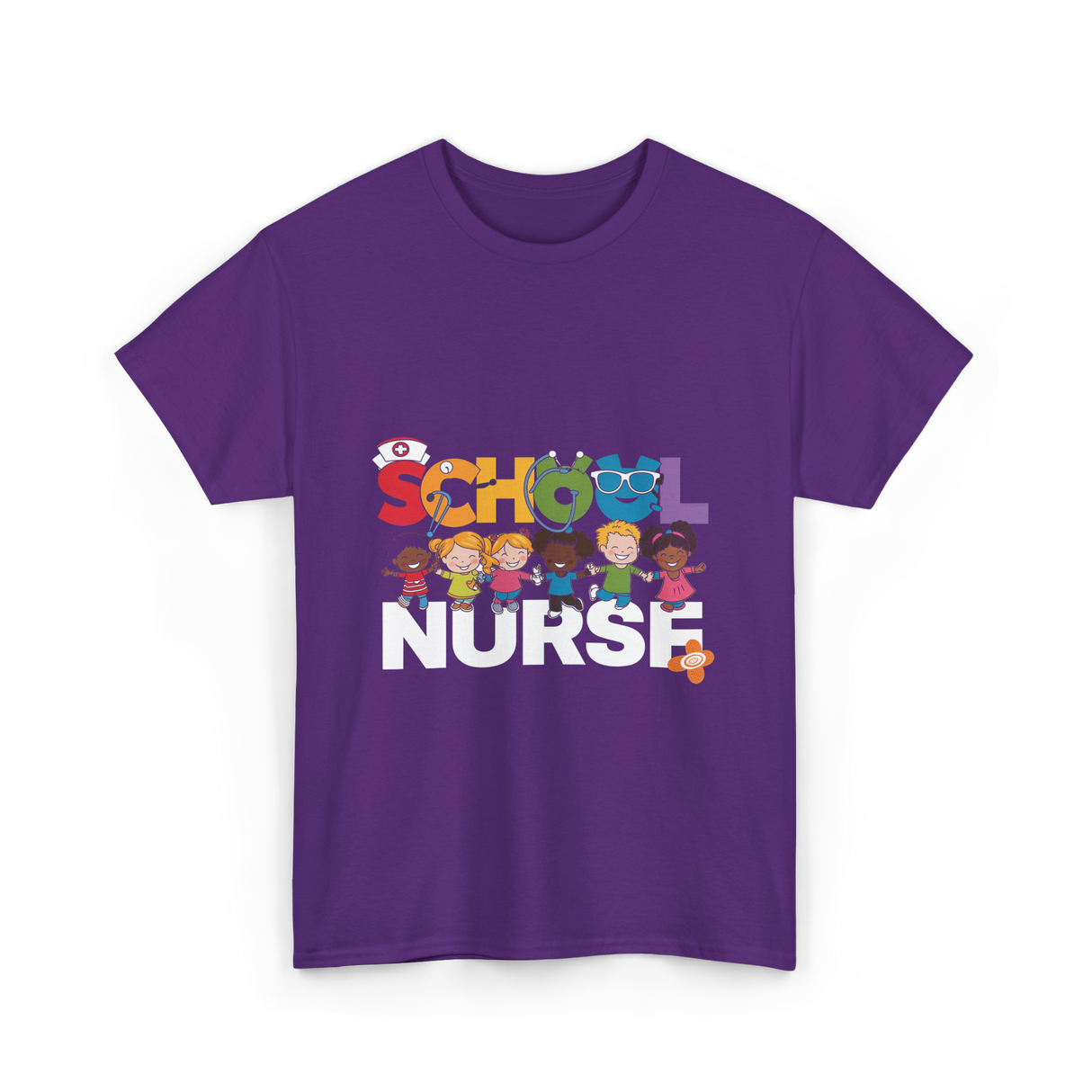 School Nurse Nursing Kids T-Shirt - Purple