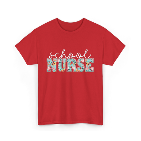 School Nurse Nursing Nurse T-Shirt - Red