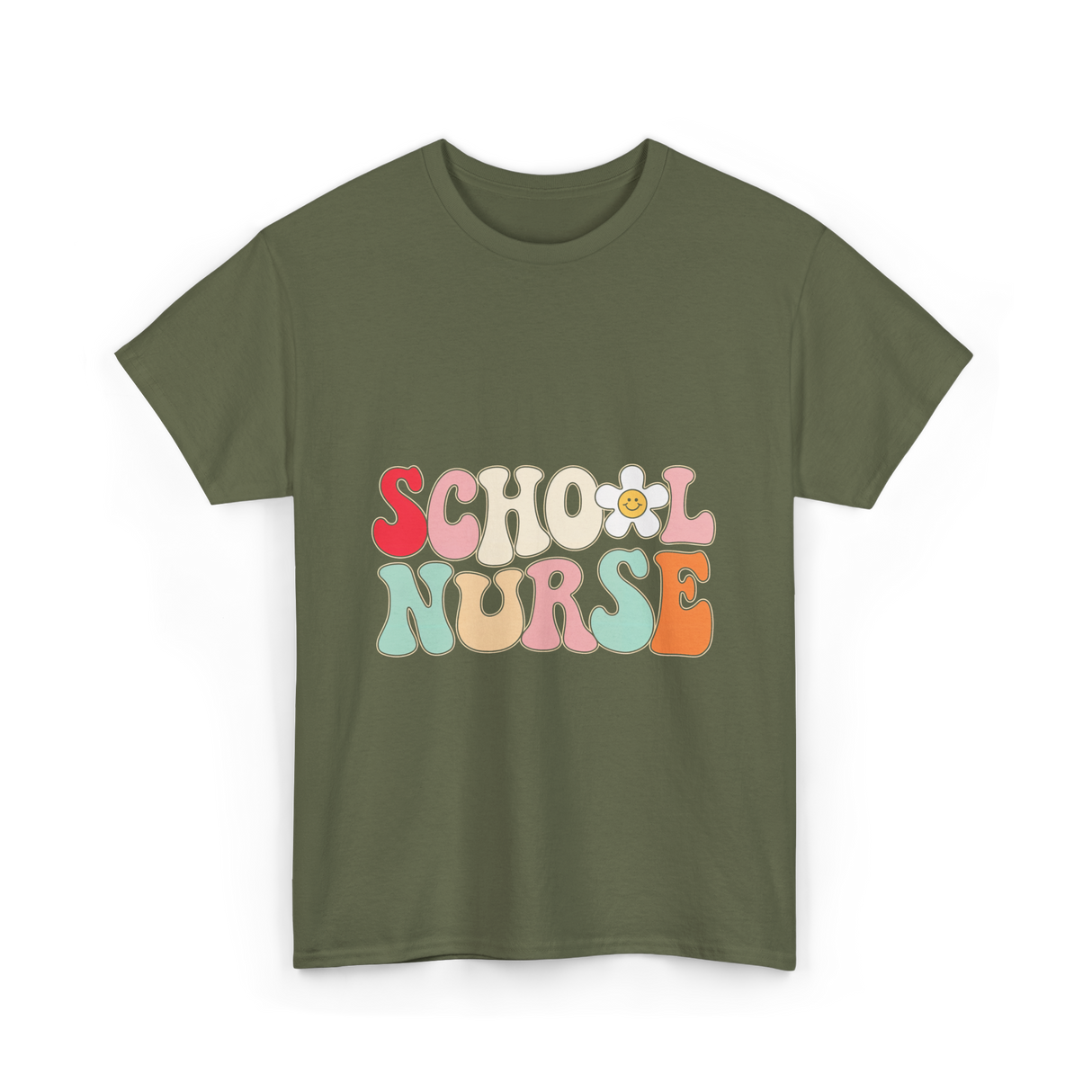 School Nurse Nursing Nurse T-Shirt - Military Green