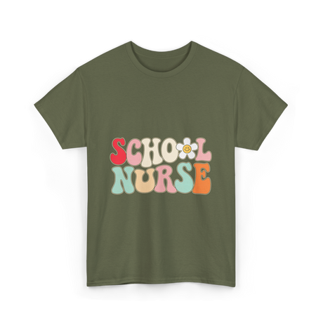 School Nurse Nursing Nurse T-Shirt - Military Green