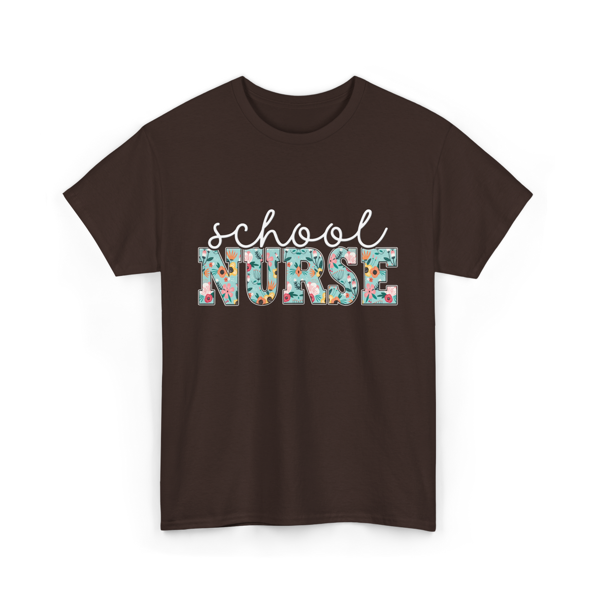 School Nurse Nursing Nurse T-Shirt - Dark Chocolate