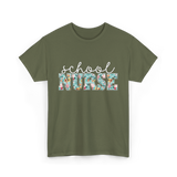 School Nurse Nursing Nurse T-Shirt - Military Green