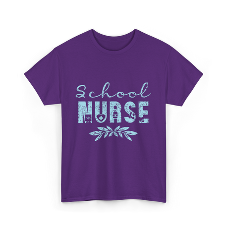 School Nurse Nursing Nurse T-Shirt - Purple