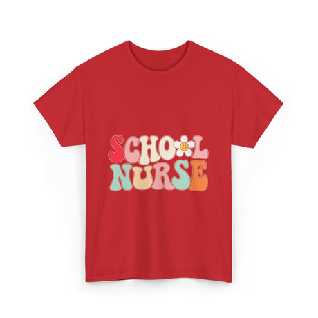 School Nurse Nursing Nurse T-Shirt - Red