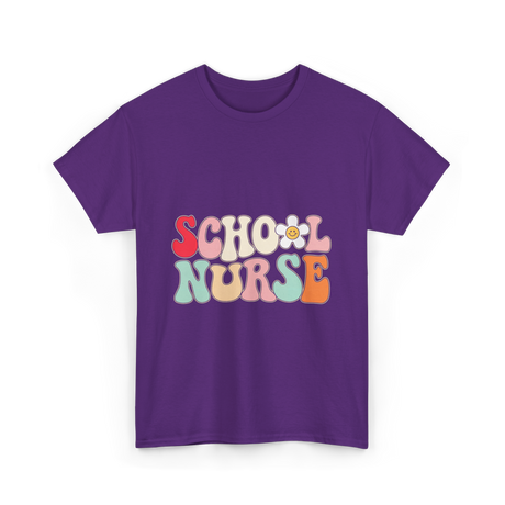 School Nurse Nursing Nurse T-Shirt - Purple