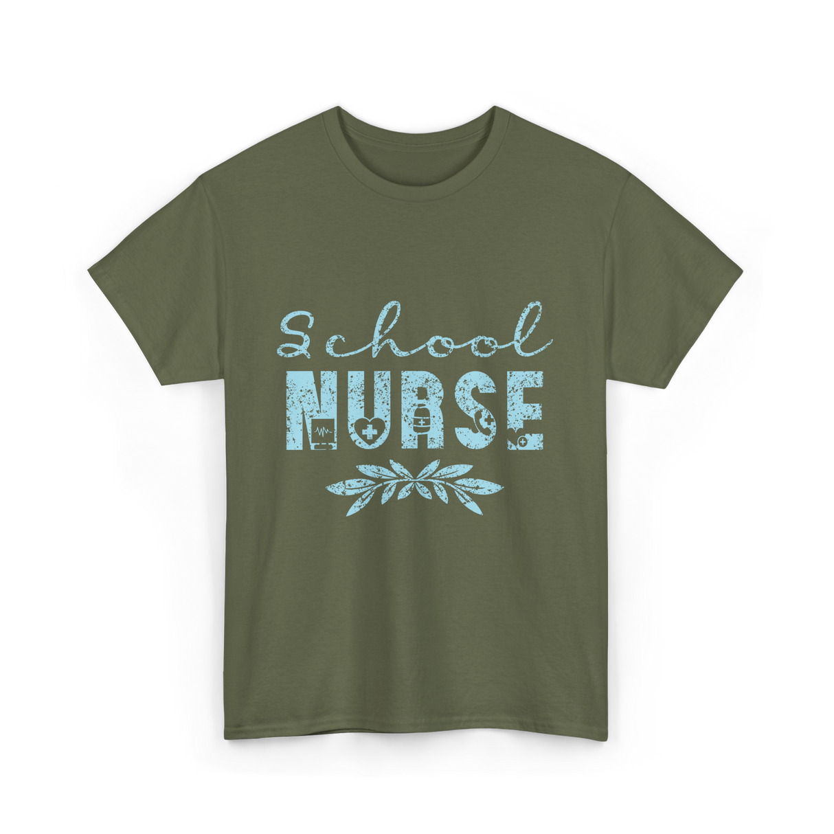 School Nurse Nursing Nurse T-Shirt - Military Green