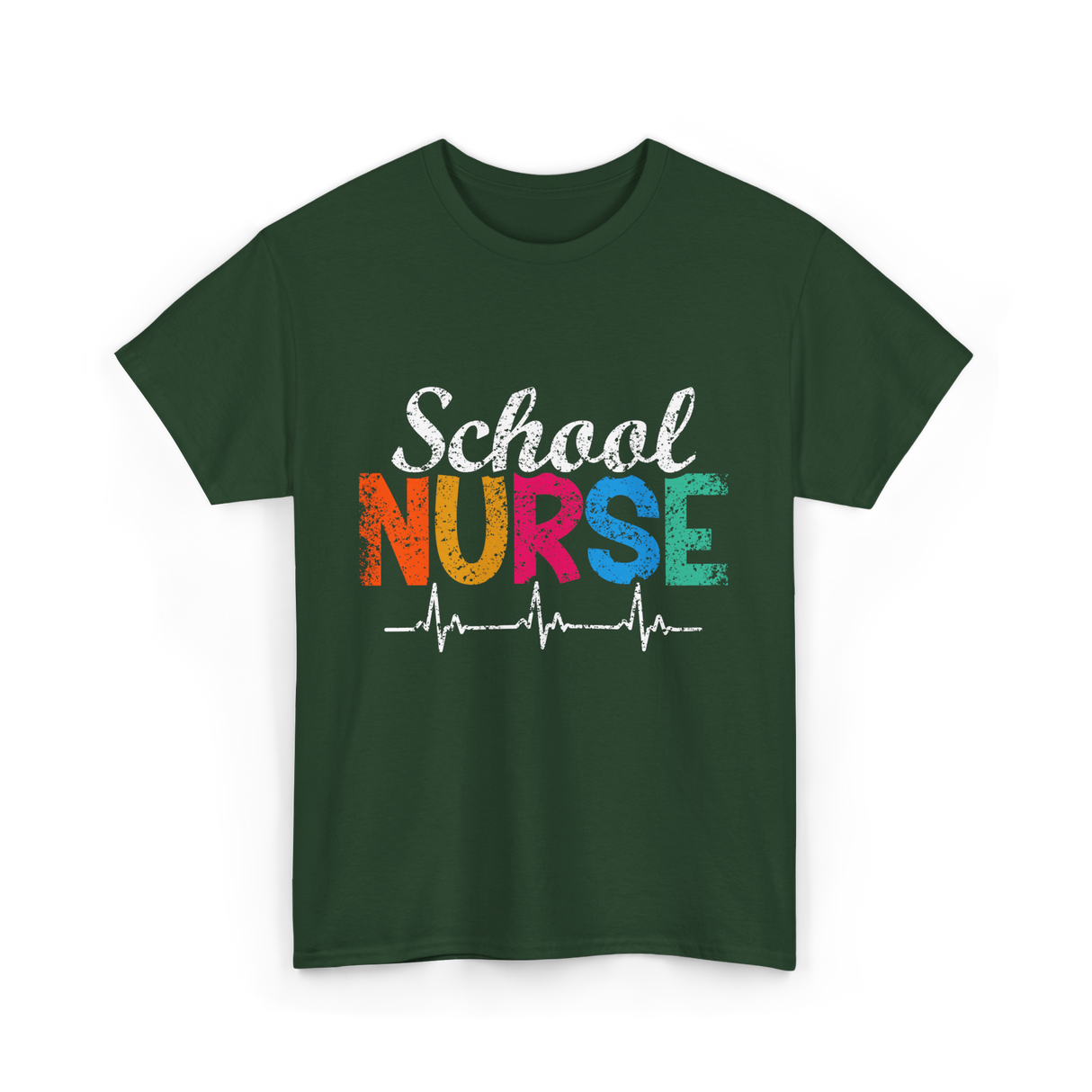 School Nurse Nursing School Nurse T-Shirt - Forest Green