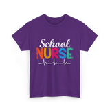 School Nurse Nursing School Nurse T-Shirt - Purple