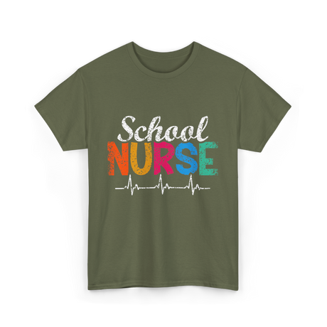 School Nurse Nursing School Nurse T-Shirt - Military Green