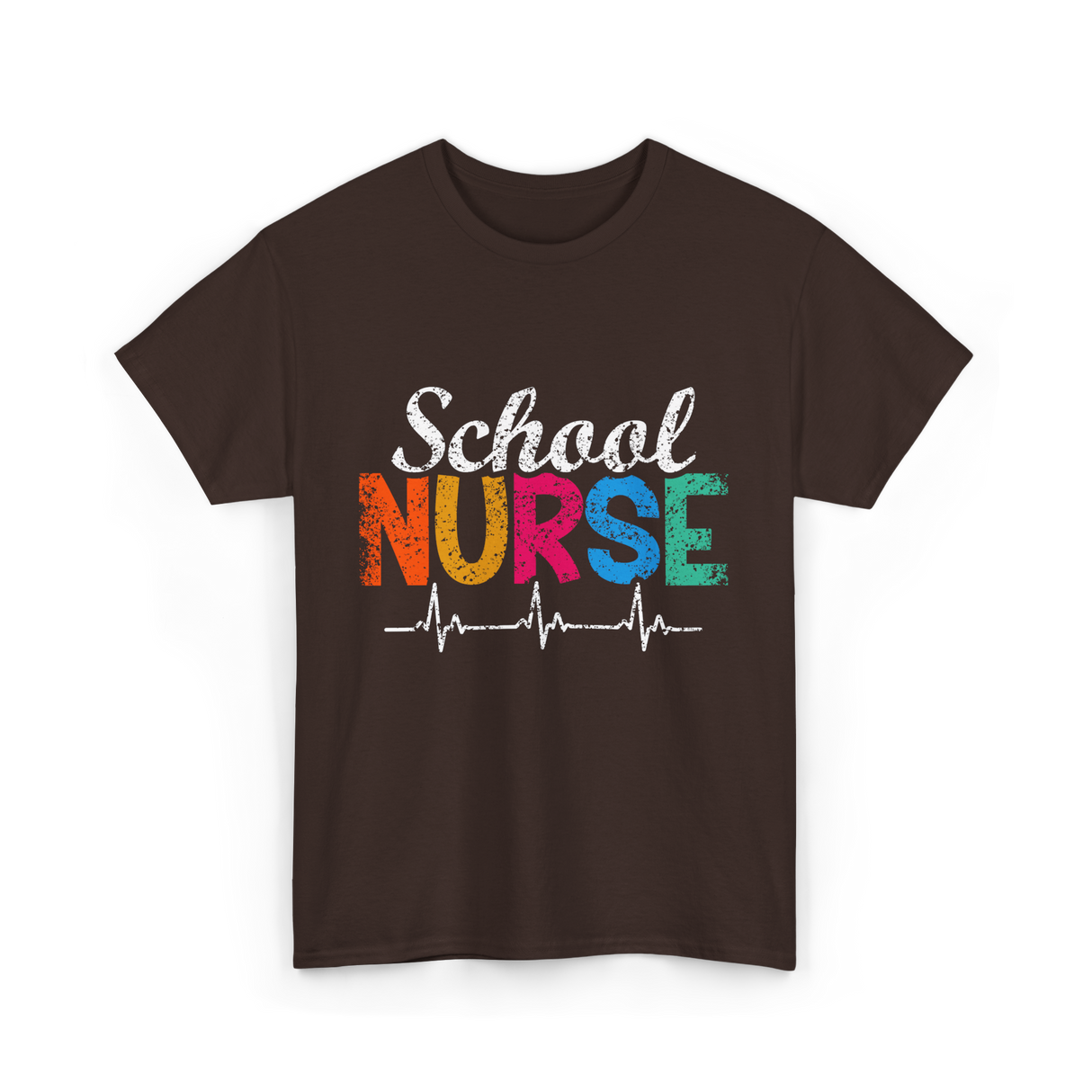 School Nurse Nursing School Nurse T-Shirt - Dark Chocolate