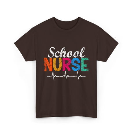 School Nurse Nursing School Nurse T-Shirt - Dark Chocolate