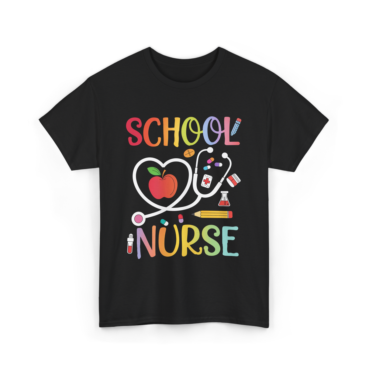 School Nurse T-Shirt - Black