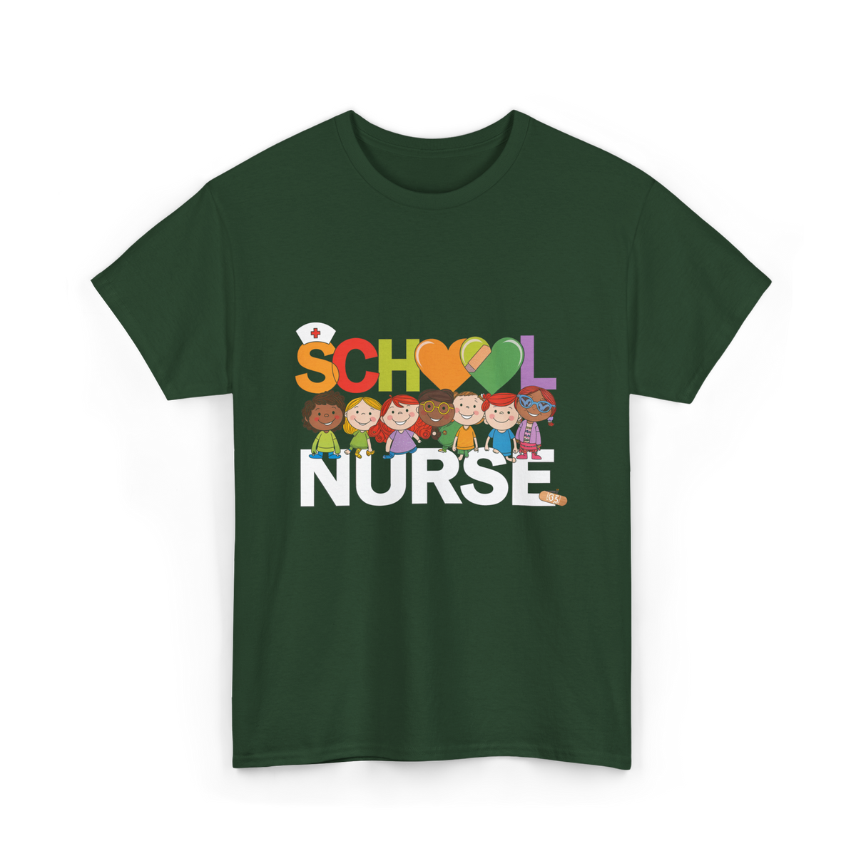 School Nurse T-Shirt - Forest Green