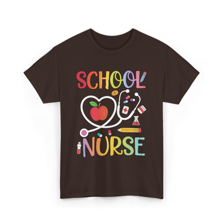 School Nurse T-Shirt - Dark Chocolate