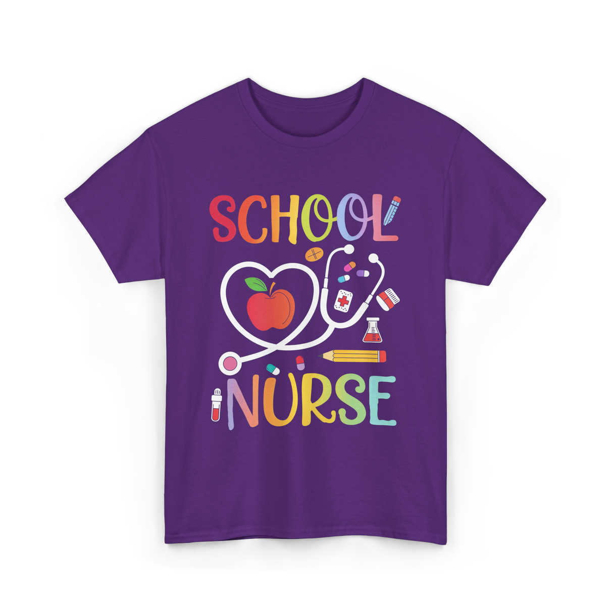 School Nurse T-Shirt - Purple