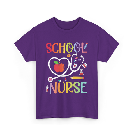 School Nurse T-Shirt - Purple